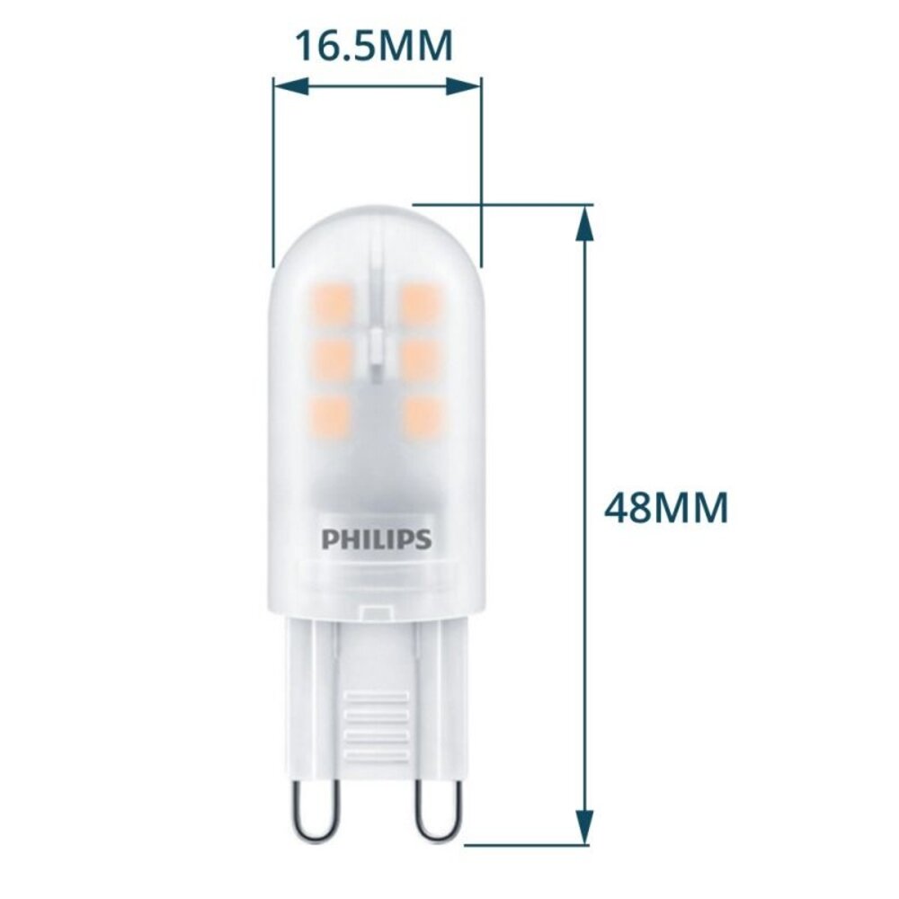 Philips Aanbieding 4 st. Philips Corepro LED capsule G9 1.9W 204lm - 830 Warm Wit | Vervangt 25W Philips Aanbieding 4 st. Philips Corepro LED capsule G9 1.9W 204lm - 830 Warm Wit | Vervangt 25W