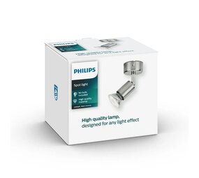 Philips Set van 4 stuks - Philips - Opbouwspot Limbali - 50W 230V - GU10 - Nikkel - zonder lamp Philips Set van 4 stuks - Philips - Opbouwspot Limbali - 50W 230V - GU10 - Nikkel - zonder lamp