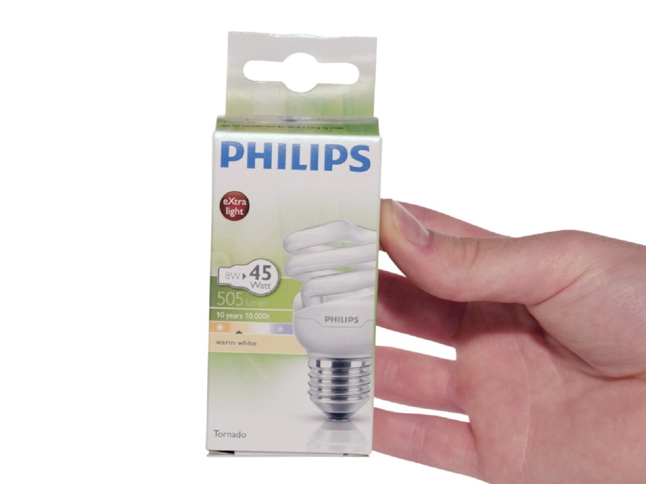 Philips Philips Tornado E27 T2 8W - 827  Warm Wit - voordeelpak van 6 stuks Philips Philips Tornado E27 T2 8W - 827  Warm Wit - voordeelpak van 6 stuks