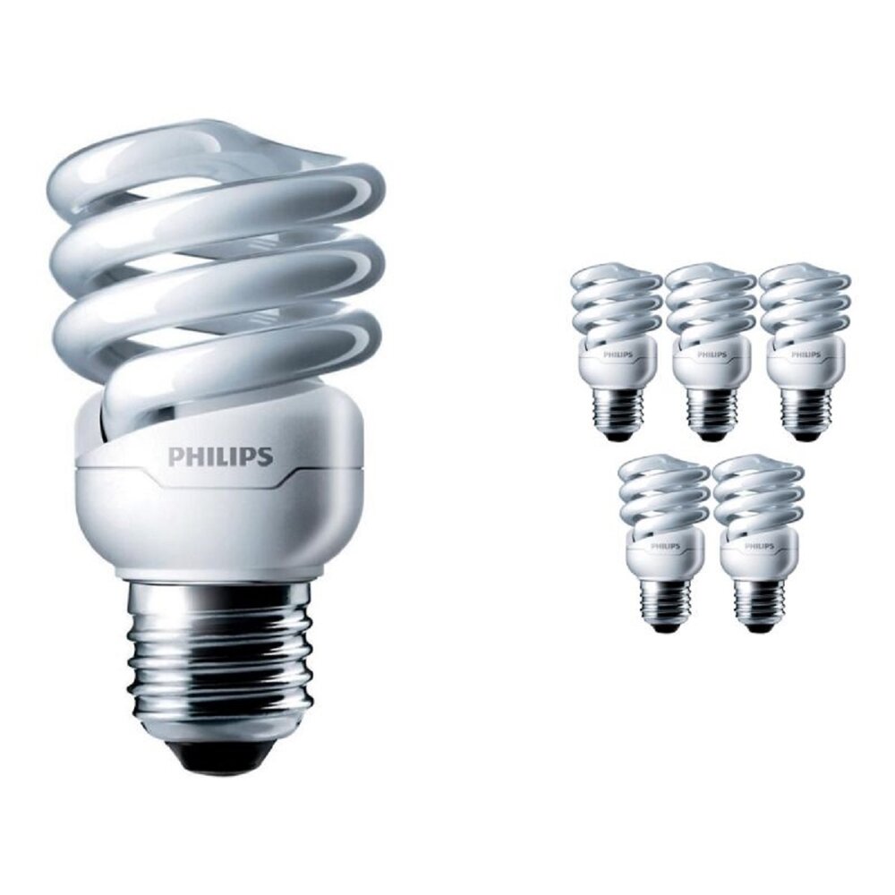 Philips Philips Tornado E27 T2 8W - 827  Warm Wit - voordeelpak van 6 stuks Philips Philips Tornado E27 T2 8W - 827  Warm Wit - voordeelpak van 6 stuks