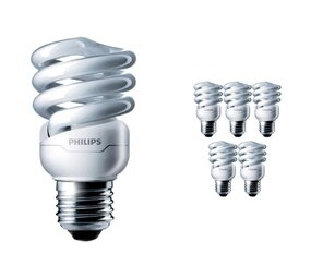 Philips Philips Tornado E27 T2 8W - 827  Warm Wit - voordeelpak van 6 stuks Philips Philips Tornado E27 T2 8W - 827  Warm Wit - voordeelpak van 6 stuks