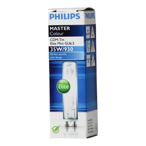 Philips Voordeelpak 12x Philips MASTERColour GU6.5 CDM-Tm Elite Mini 35W - 930 | Hoogste Kleurweergave Philips Voordeelpak 12x Philips MASTERColour GU6.5 CDM-Tm Elite Mini 35W - 930 | Hoogste Kleurweergave
