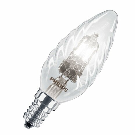 Philips Philips EcoClassic 28W E14 230V BW35 CL 1CT dimbaar Philips Philips EcoClassic 28W E14 230V BW35 CL 1CT dimbaar