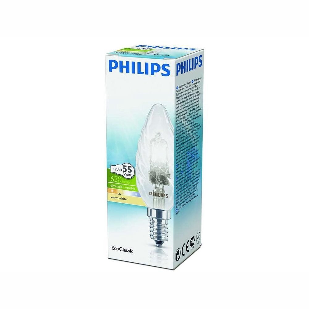 Philips Philips EcoClassic 42W E14 230V BW35 Clear Philips Philips EcoClassic 42W E14 230V BW35 Clear