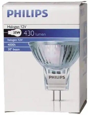 Philips Philips Brilliantline Dichroic halogeen 35W GU4 12V MR11 30D - 14627 Philips Philips Brilliantline Dichroic halogeen 35W GU4 12V MR11 30D - 14627