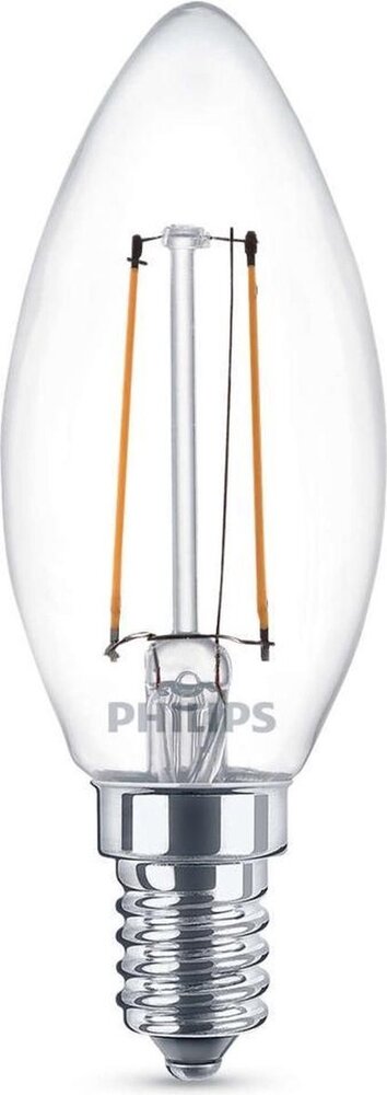 Philips Philips LED kaarslamp filament E14 2W helder warm wit Philips Philips LED kaarslamp filament E14 2W helder warm wit