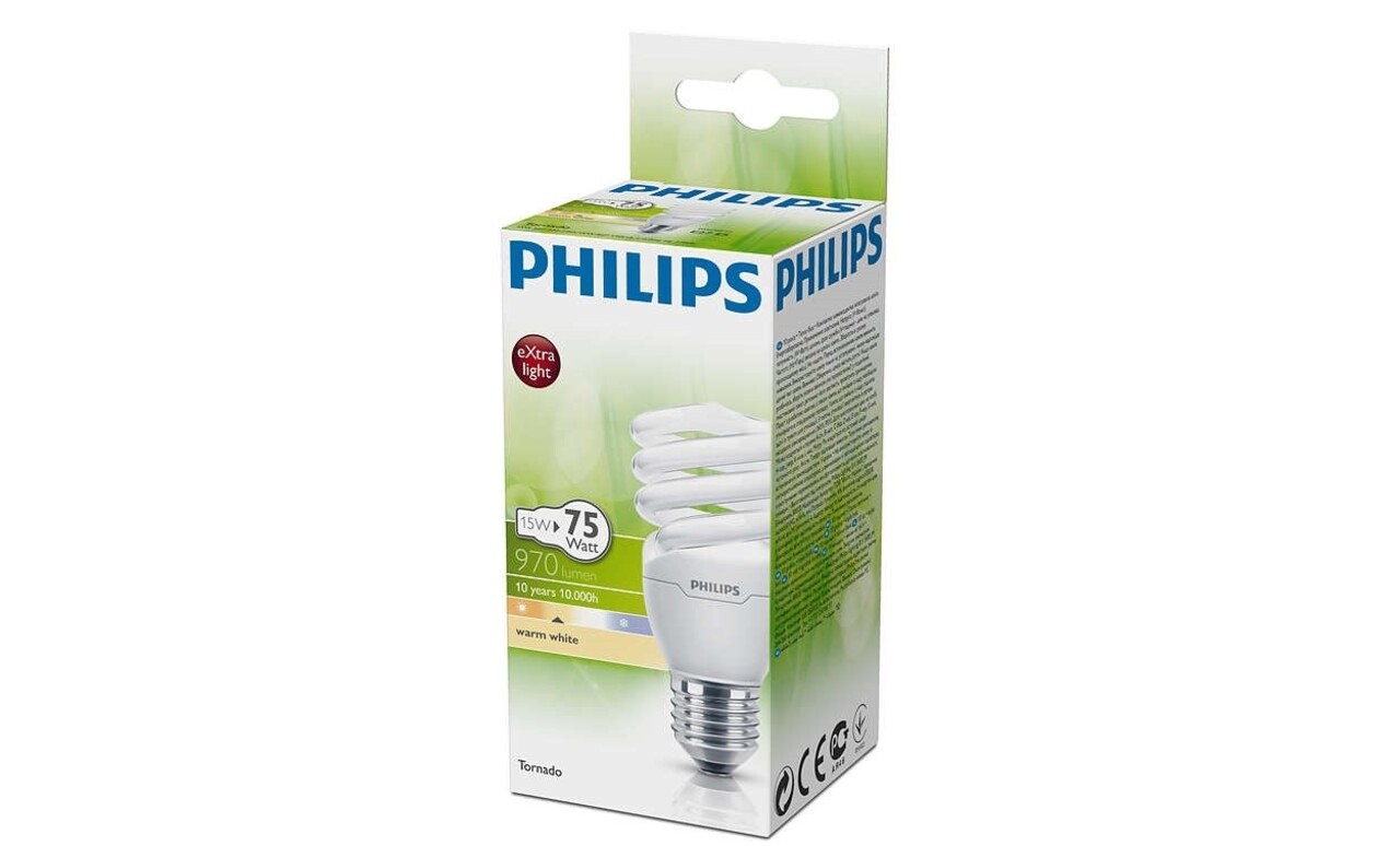 Philips Philips Spaarlamp Tornado 15W E27 Philips Philips Spaarlamp Tornado 15W E27