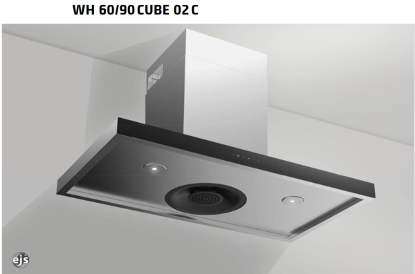 invvitec Invvitec afzuigkap WH-60 Cube B 60cm inox - EJS systeem invvitec Invvitec afzuigkap WH-60 Cube B 60cm inox - EJS systeem