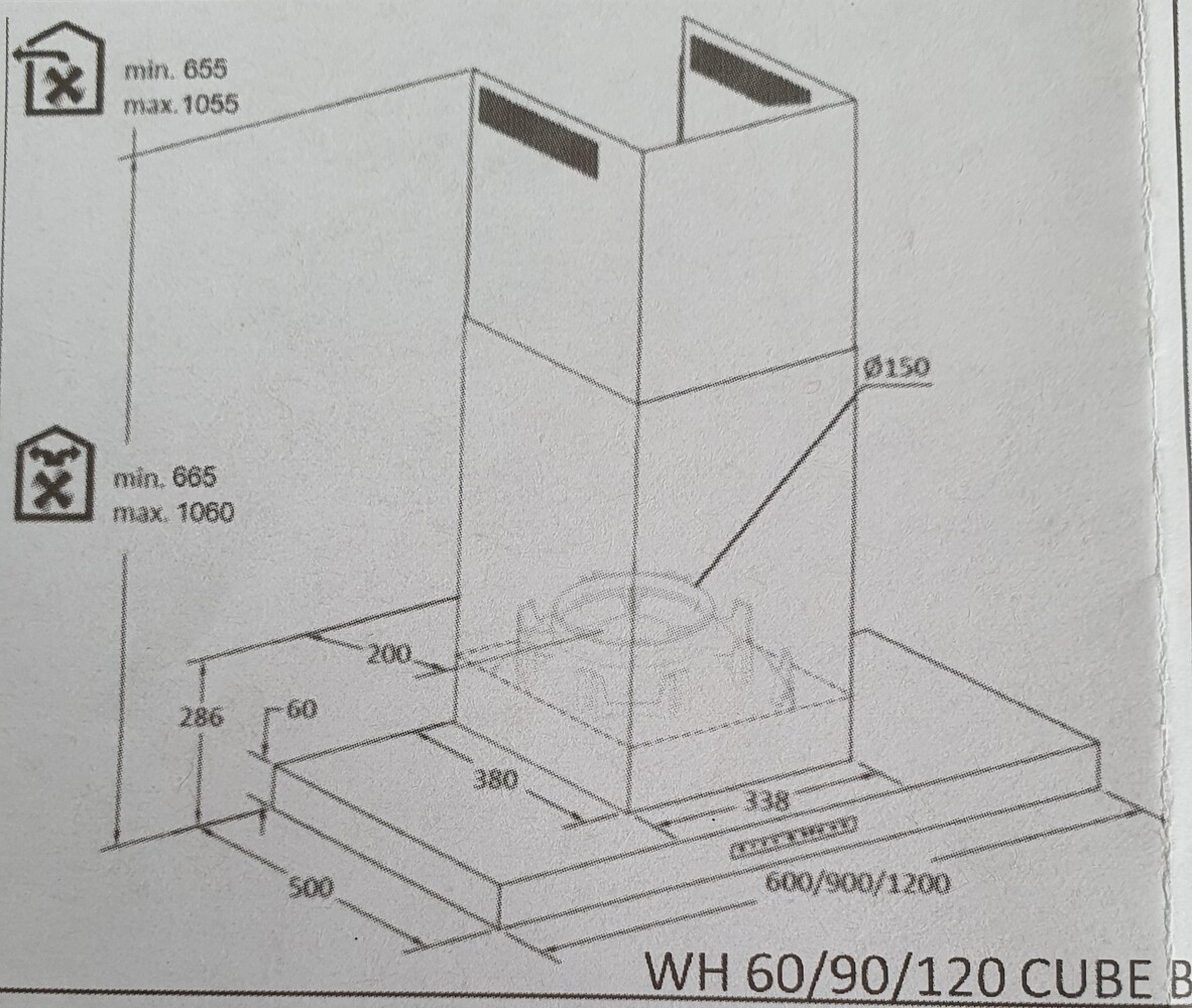 invvitec Invvitec afzuigkap WH-60 Cube B 60cm inox - EJS systeem invvitec Invvitec afzuigkap WH-60 Cube B 60cm inox - EJS systeem