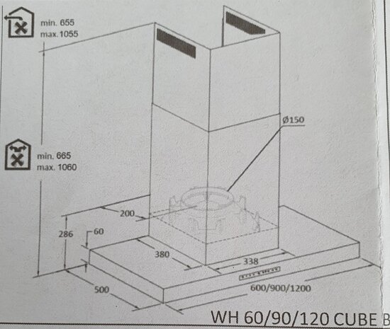 invvitec Invvitec afzuigkap WH-60 Cube B 60cm inox - EJS systeem invvitec Invvitec afzuigkap WH-60 Cube B 60cm inox - EJS systeem
