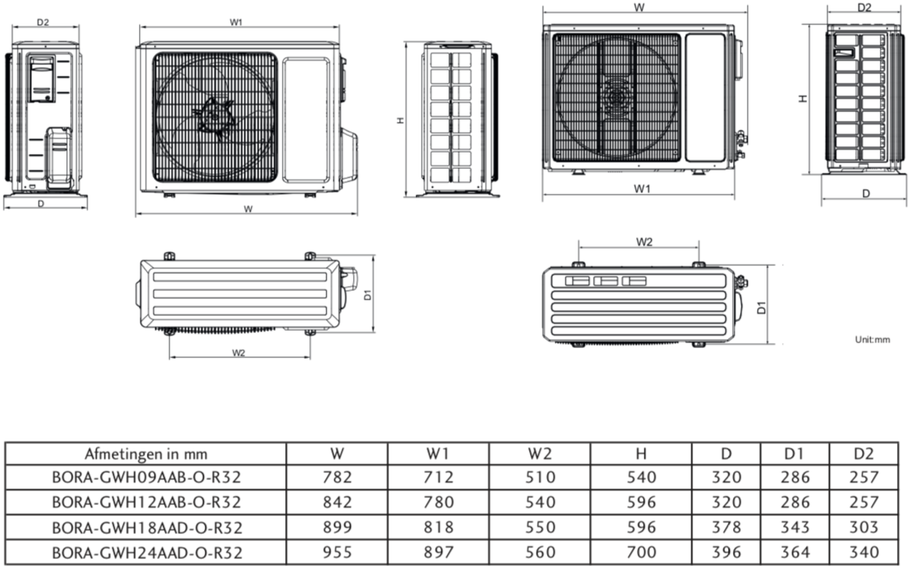 Tosot Tosot split airco Bora GWH18AAD 4,6kW Tosot Tosot split airco Bora GWH18AAD 4,6kW