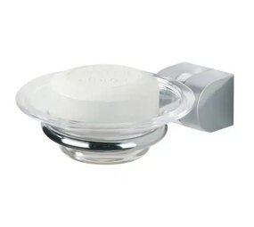 Tiger Tigra Cria Zeepschaal - RVS verchroomd  - Helder glas - (3455) Tiger Tigra Cria Zeepschaal - RVS verchroomd  - Helder glas - (3455)