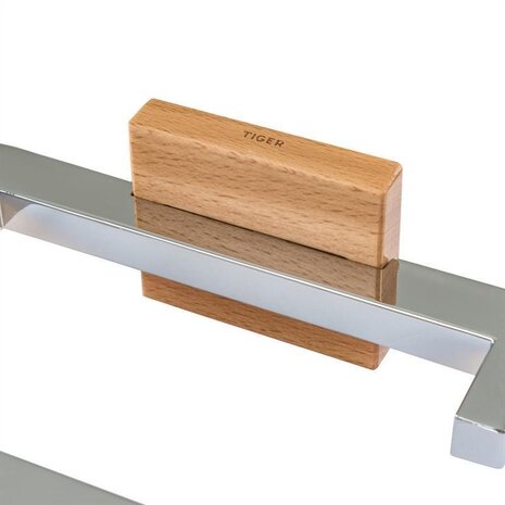Tiger Tiger Zenna Toiletrolhouder - RVS verchroomd met beukenhout -(3515) Tiger Tiger Zenna Toiletrolhouder - RVS verchroomd met beukenhout -(3515)
