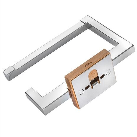 Tiger Tiger Zenna Toiletrolhouder - RVS verchroomd met beukenhout -(3515) Tiger Tiger Zenna Toiletrolhouder - RVS verchroomd met beukenhout -(3515)