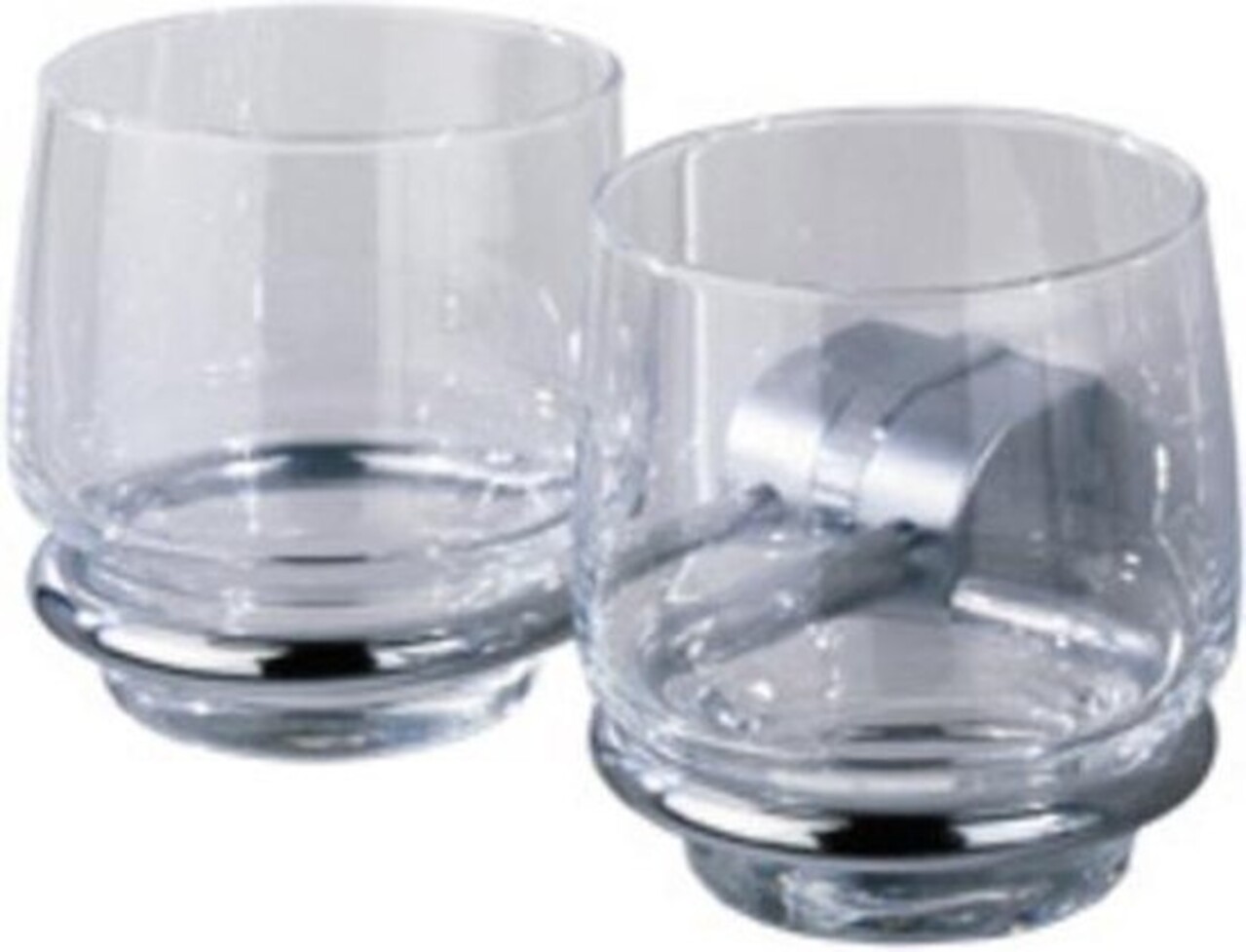 Tiger Tiger Cria Bekerhouder dubbel - met 2 glazen - mat chroom voet - (3452) Tiger Tiger Cria Bekerhouder dubbel - met 2 glazen - mat chroom voet - (3452)