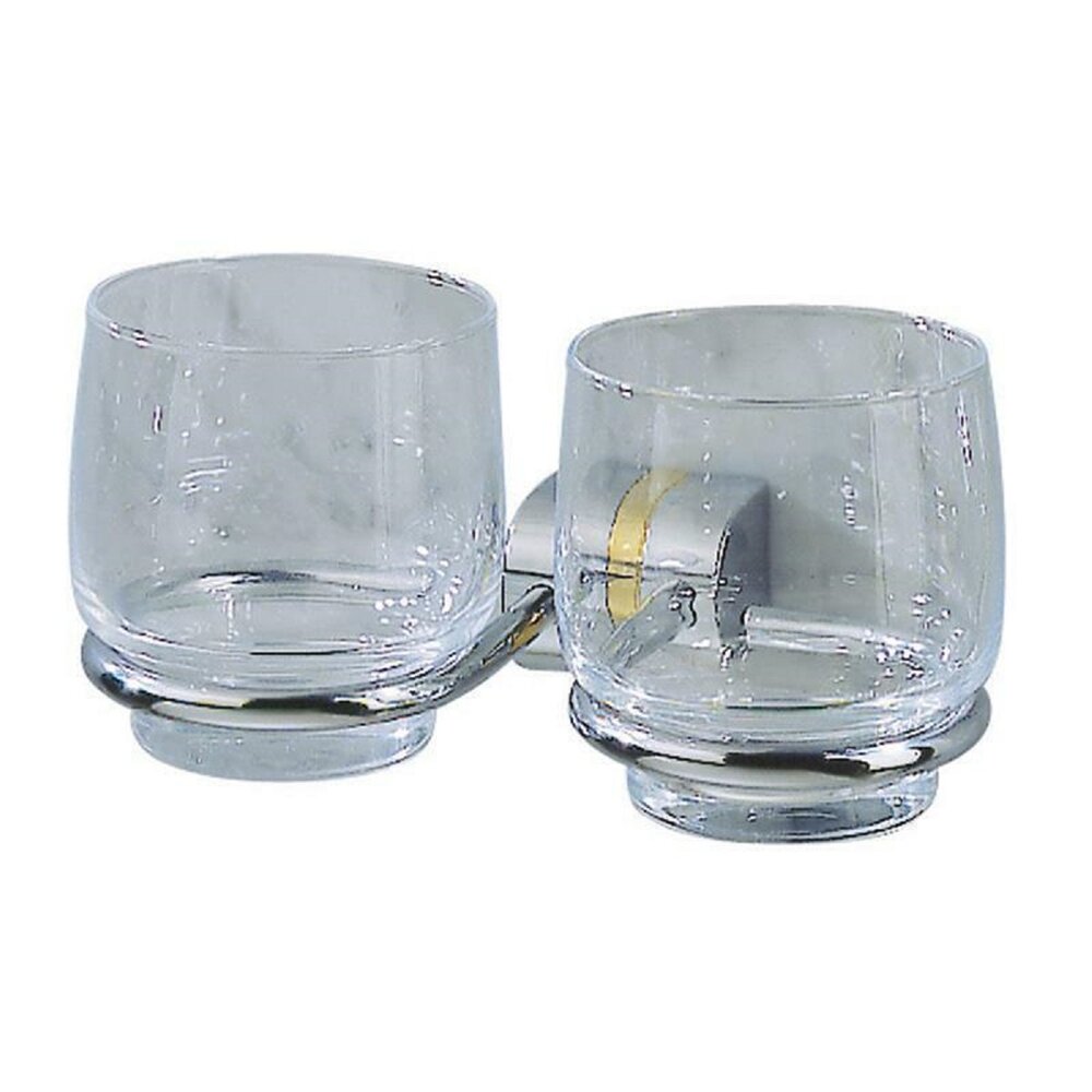 Tiger Tiger Cria Bekerhouder dubbel - met 2 glazen - mat chroom voet - (3452) Tiger Tiger Cria Bekerhouder dubbel - met 2 glazen - mat chroom voet - (3452)