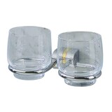 Tiger Tiger Cria Bekerhouder dubbel - met 2 glazen - mat chroom voet - (3452) Tiger Tiger Cria Bekerhouder dubbel - met 2 glazen - mat chroom voet - (3452)