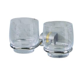 Tiger Tiger Cria Bekerhouder dubbel - met 2 glazen - mat chroom voet - (3452) Tiger Tiger Cria Bekerhouder dubbel - met 2 glazen - mat chroom voet - (3452)