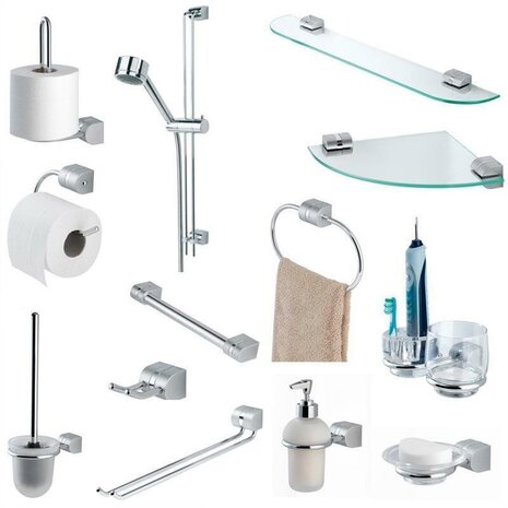 Tiger Tiger Cria Doucheset Mat Chroom  met doucheslang (3467) Tiger Tiger Cria Doucheset Mat Chroom  met doucheslang (3467)