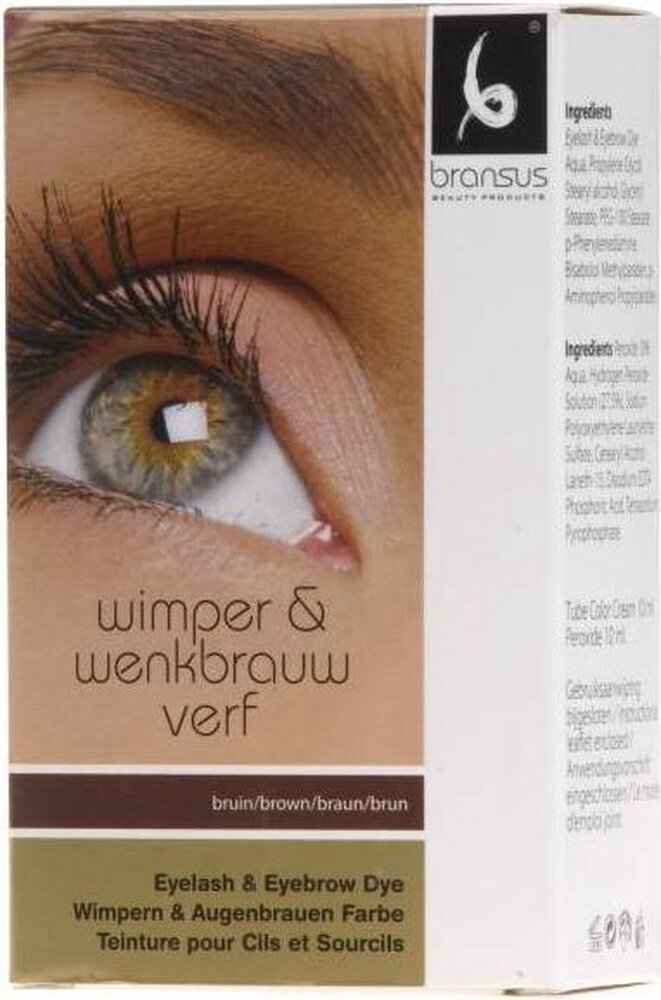 Bransus Bransus wimper & wenkbrauw verf bruin ( complete set )