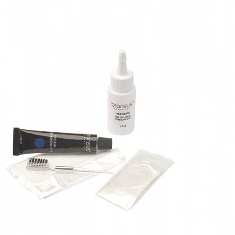 Bransus Bransus wimper & wenkbrauw verf bruin ( complete set )