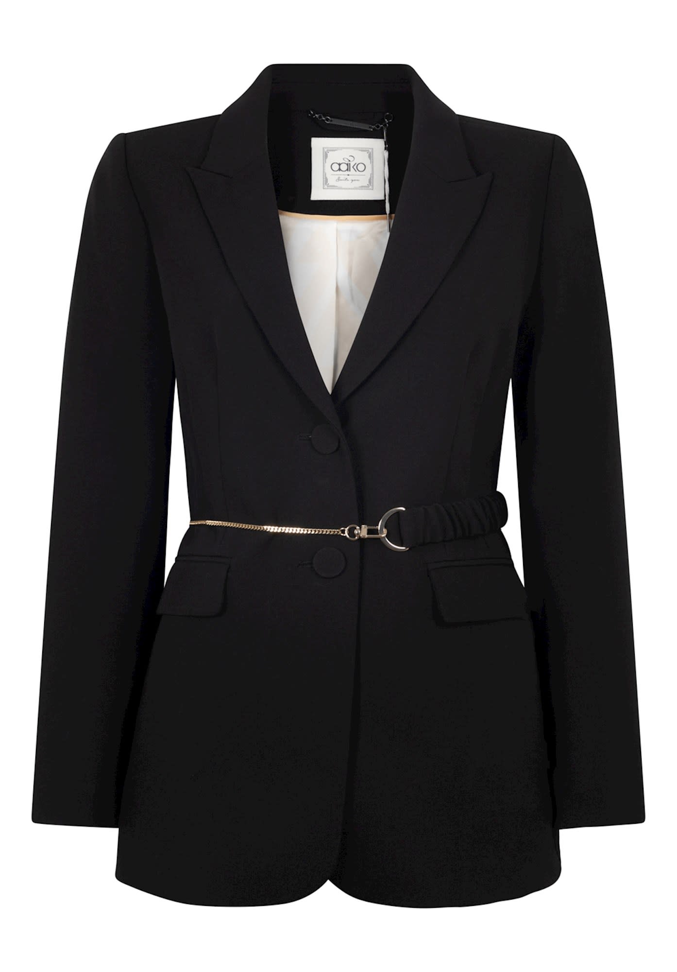 Aaiko Blazer Amilla Belt R Black NATHALJA.NL Dameskleding Venlo