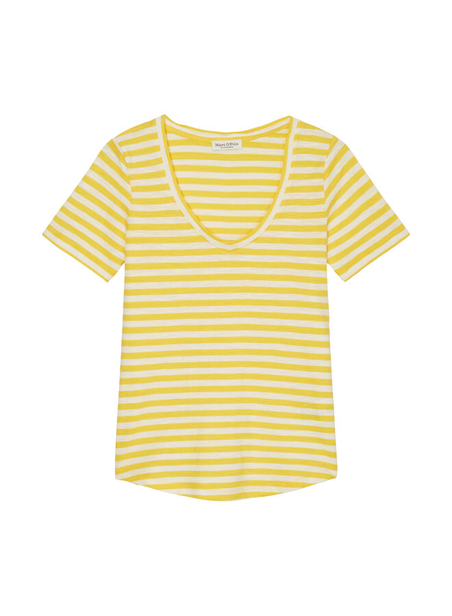 T-Shirt Gestreept Korte Mouw 404219651293 Corn Yellow