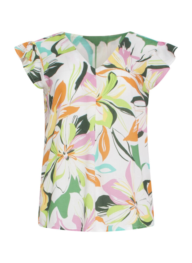 Top Floral 24149 Multi/Offwhite