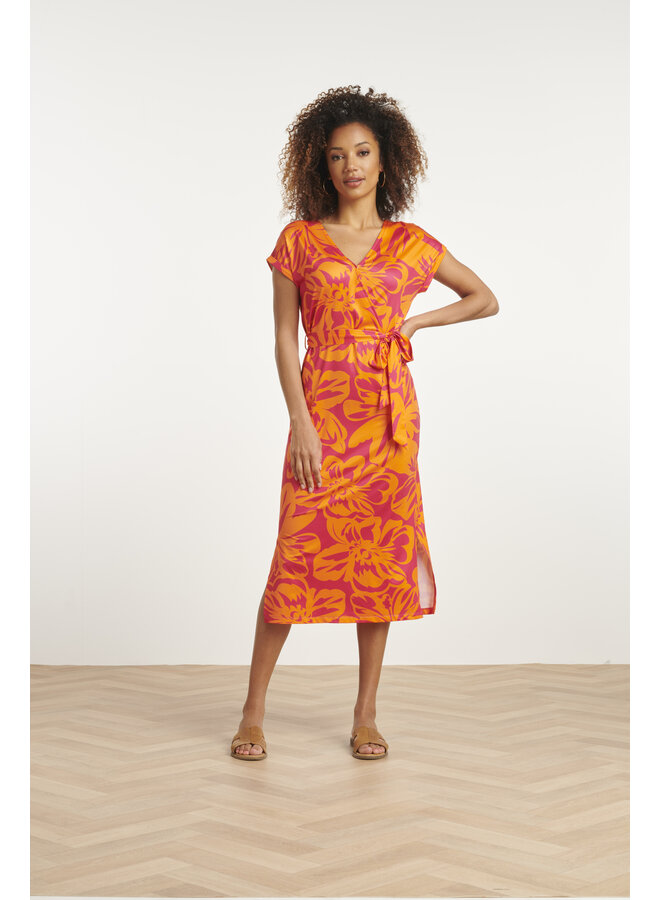 Jurk 24019 Orange Fuchsia