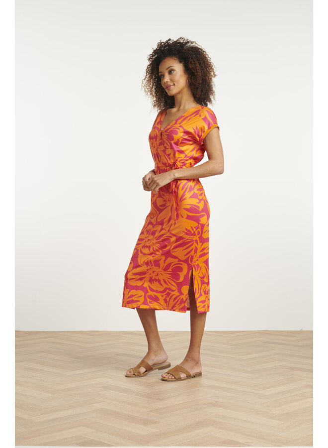 Jurk 24019 Orange Fuchsia