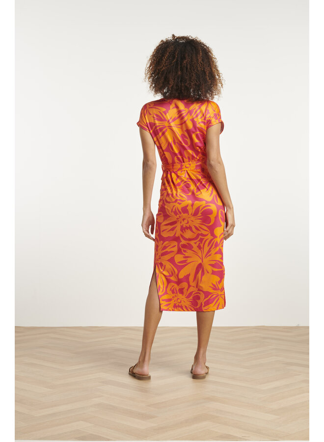 Jurk 24019 Orange Fuchsia