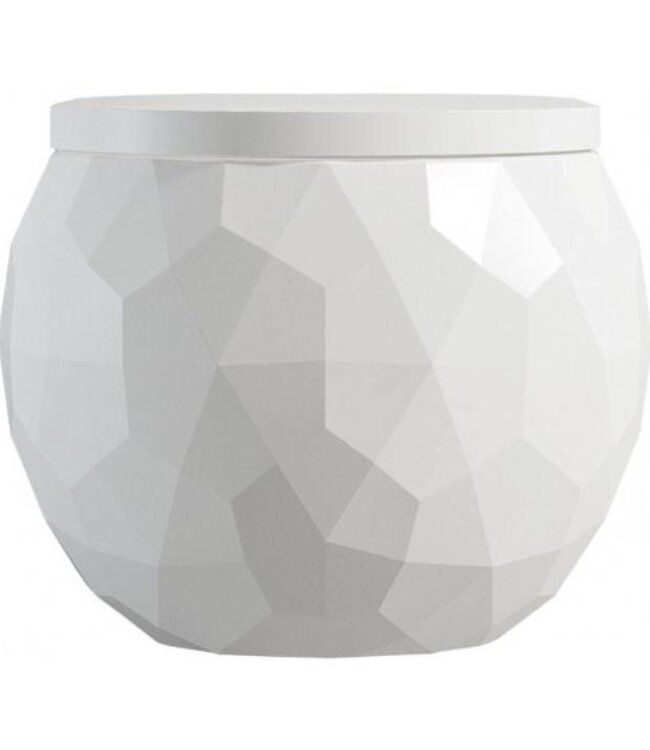 Sanitear Uniek Design Wandcloset Zonder spoelrand KWARTS  Mat wit , incl. Toiletzitting softclose