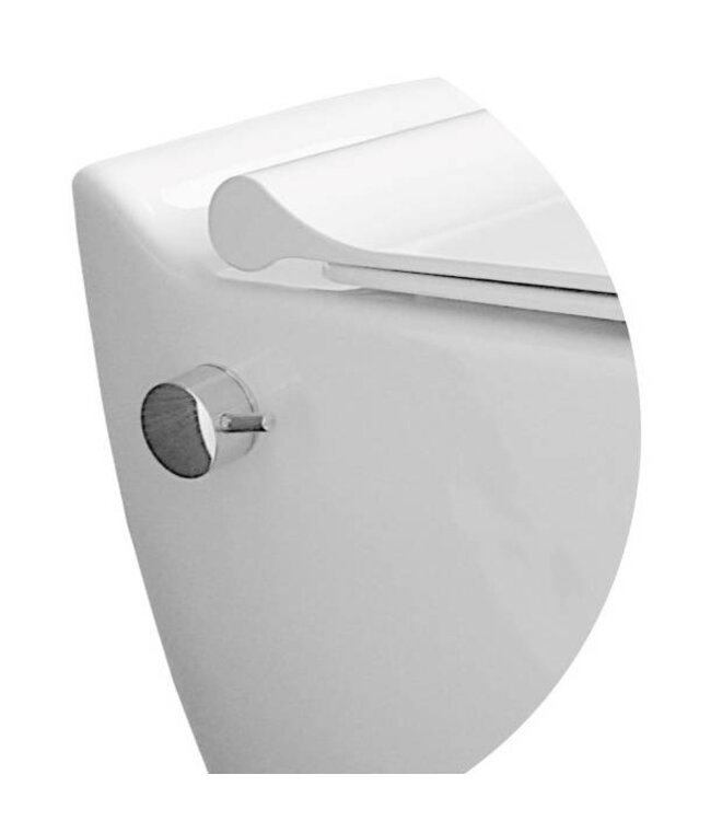 Sanitear MINERAAL Wandcloset geintegreerd  bidet kraan , Antibacterieel Nano Coating, Zonder spoelrand met Softclose toiletzitting