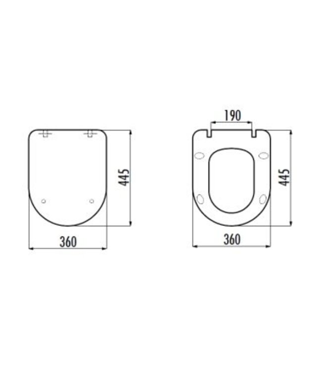 Sanitear Sanitear / Capri / Softclose toiletbril extra dun
