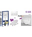 Geberit UP100 & HARMONY Rimfree Wc pot & Delta51 Chroom Mat Drukplaat
