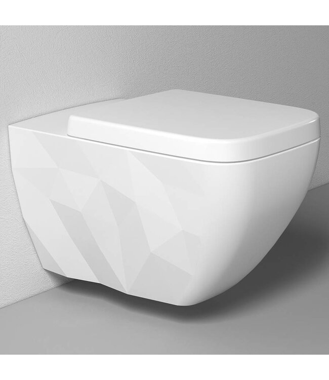 Sanitear ELEMENTO  Antibacterieel Hangtoilet , Zonder spoelrand