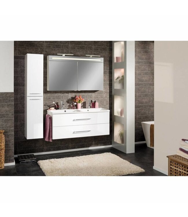 Acqua dell'arte 120 cm badkamermeuble set 5 delig HOOGGLANS WIT