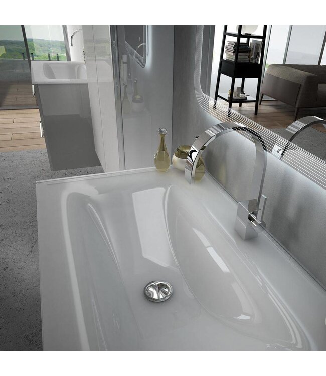 Acqua dell'arte Badkamermeubel set MINERAAL 94 cm Hoogglans wit