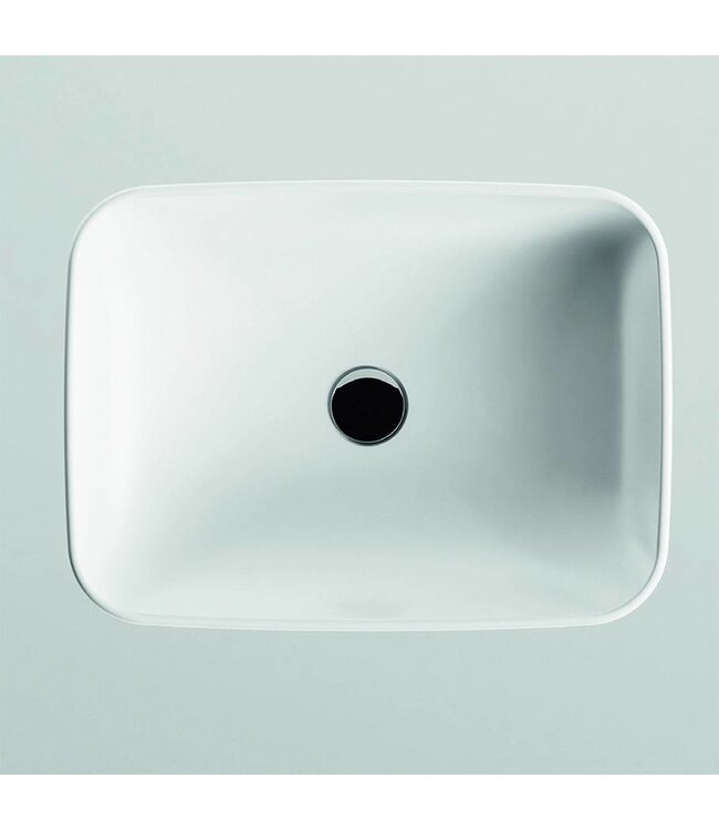 Sanitear Thor serie opzet wastafel 40 x 54 cm , Kwarts Keramiek , Antibacterieel Nano Coating