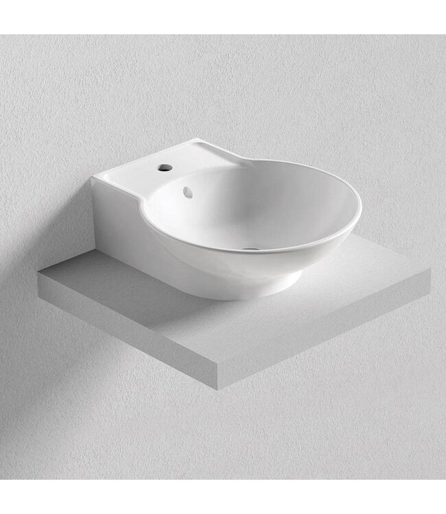 Sanitear Harmony Serie Opbouwwastafel ROND,55 x 17 x 46 cm,Antibacterieel