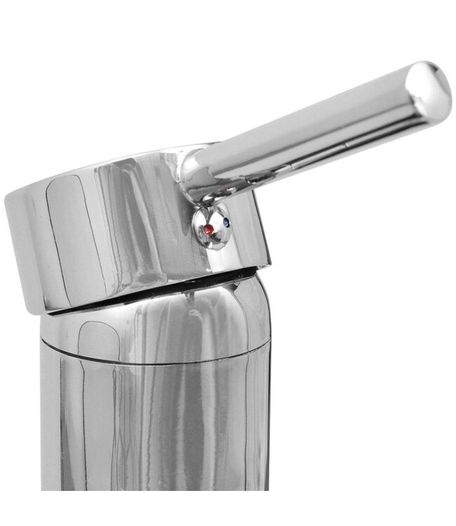 Fonteinkraan Rond Vorm ,Verhoogd , Verchroomd , massieve materiaal