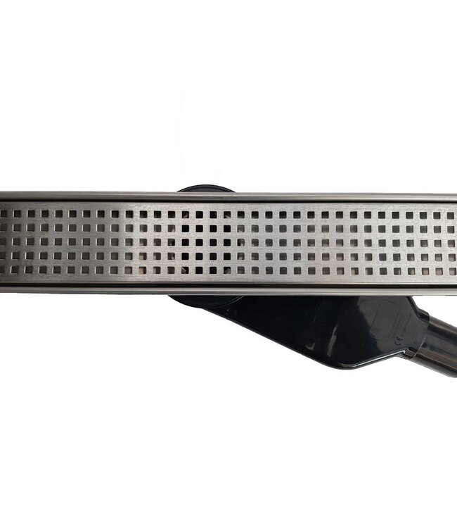 Nordlig STAAL Douchegoot Ultra Slim RVS met rooster+flens 80 cm / 360° Draaibaar