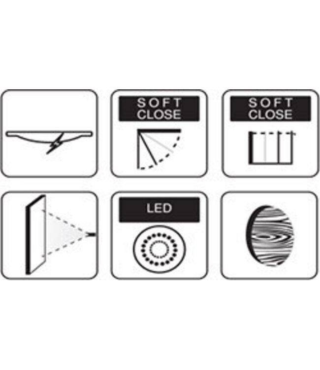 Foggia Baggno Badmeubel compleet Set 110 cm