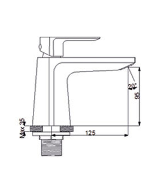 Sanitear Sanitear INFINITI Wastafelkraan RVS /Chroom