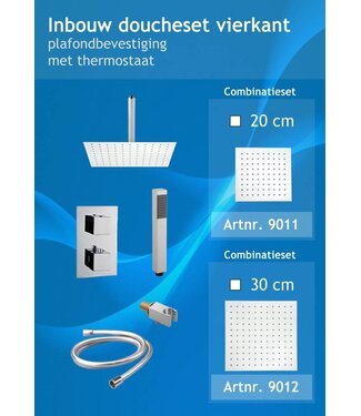 Inbouwdouche set / One Pack / Vierkant