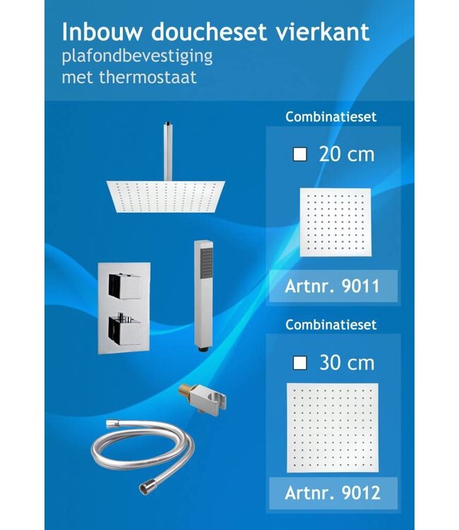 Inbouwdouche set / One Pack / Vierkant