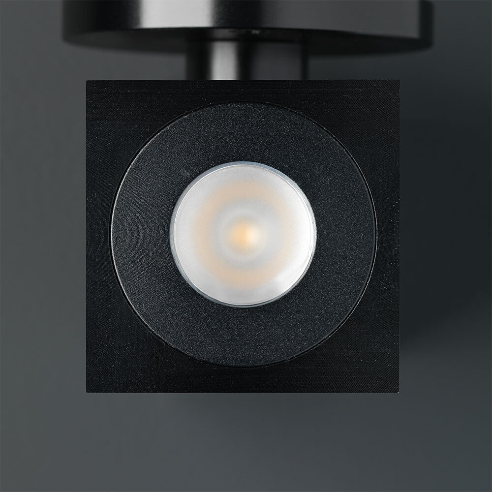 Hamulight LED Wandspot zwart vierkant Hamulight LED Wandspot zwart vierkant