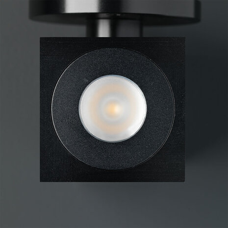 Hamulight LED Wandspot zwart vierkant Hamulight LED Wandspot zwart vierkant