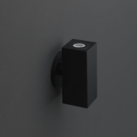 Hamulight LED Wandspot zwart vierkant Hamulight LED Wandspot zwart vierkant