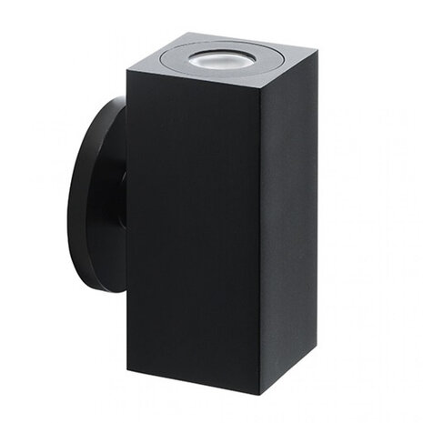 Hamulight LED Wandspot zwart vierkant Hamulight LED Wandspot zwart vierkant